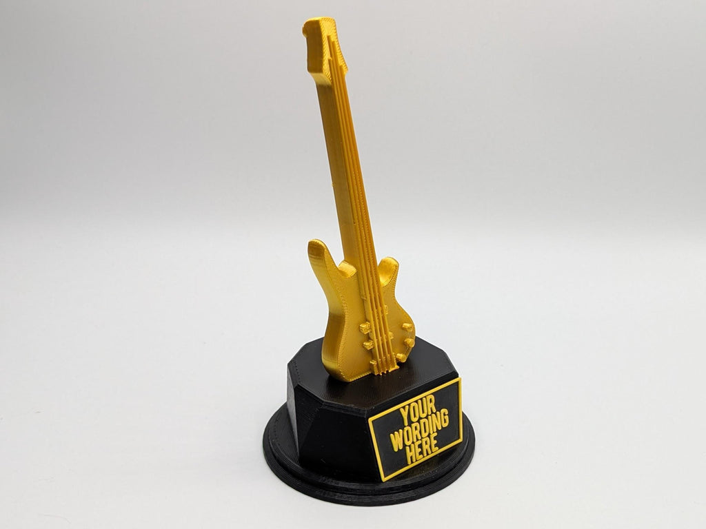 Personalised Bass Guitar Trophy, Guitar Trophy, Guitarist Award, Music Teacher Award,  Custom Trophy Gift, Guitar Player Gift, Guitarist