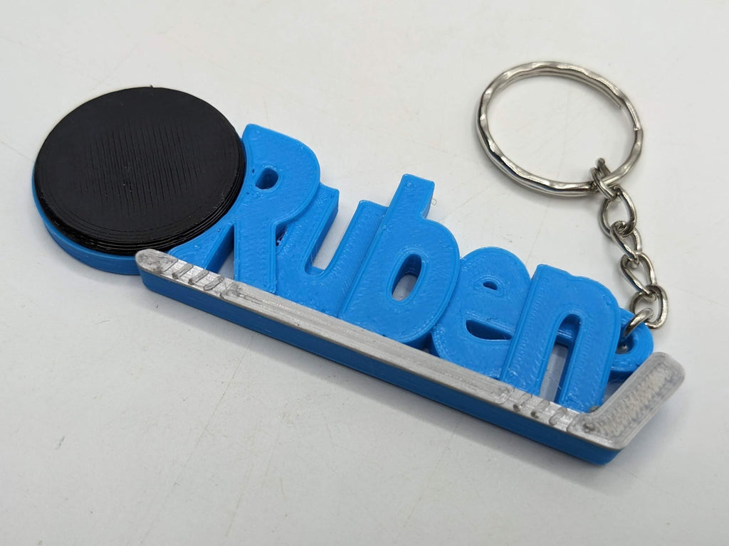 Ice Hockey Keyring, Hockey Party Bag, Hockey Team Keyring, Ice Hockey Bag Tag, Hockey Player Gift, Personalised Hockey Gift, Under 5 Pounds