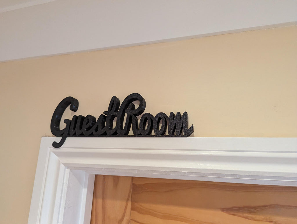 Guest Room Door Sign, Room Door Sign, Custom Door Sign, Door Topper, Home Decor, Spare Room Sign, Guest Room Door Frame Art, Guest Room Sign