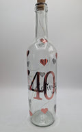 Personalised 40th Light Up Bottle, 40th Milestone Birthday, 40 Gift for her, Special 40th Birthday, 40th Birthday Present, Special 40th Gift