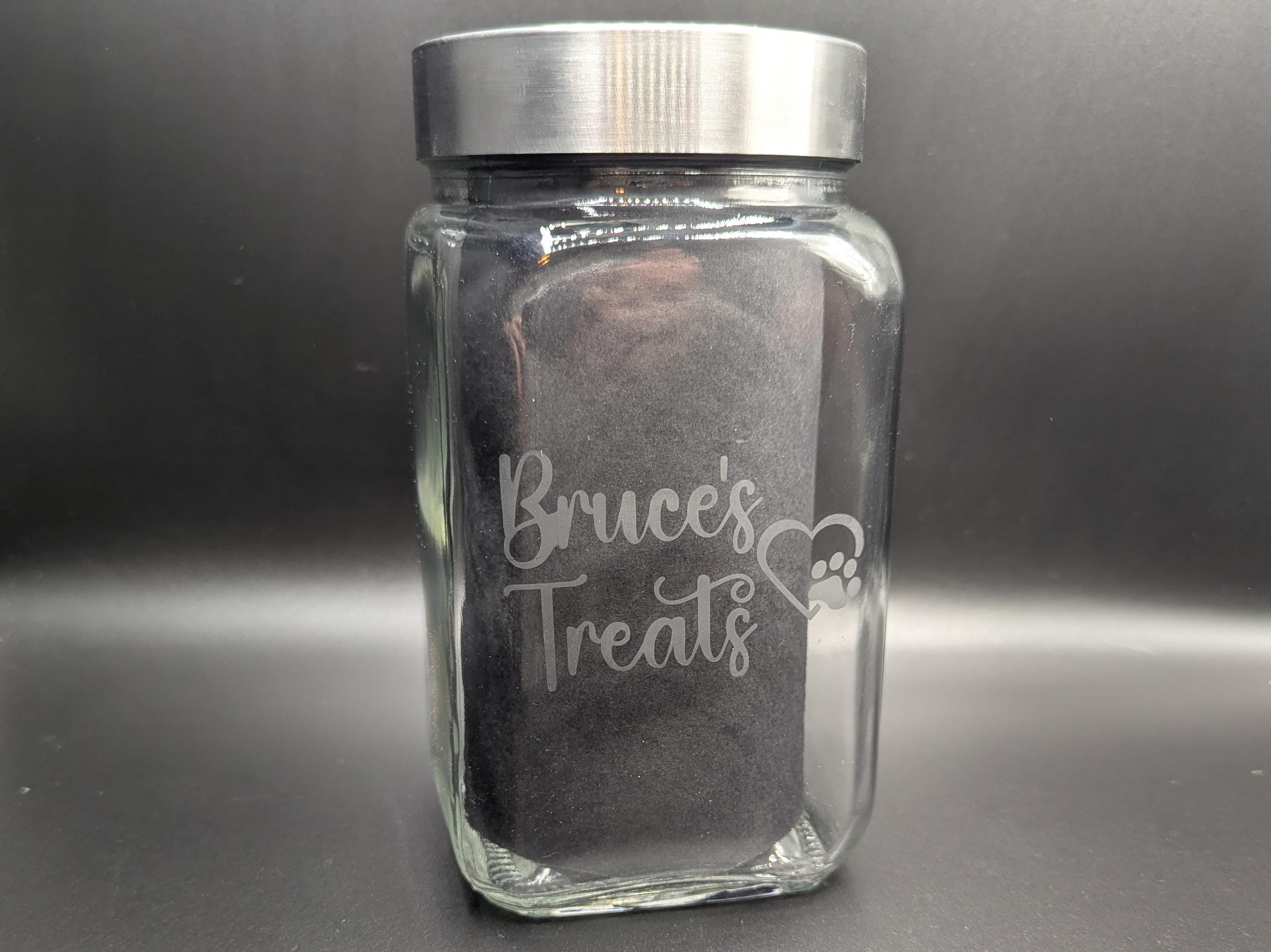Personalised Dog Treat Jar, Etched Dog Treat Jar, New Puppy Treat Jar, Puppy Pack Treat Jar, Gift for Dog Owner, Dog Treat Storage, Dog Gift