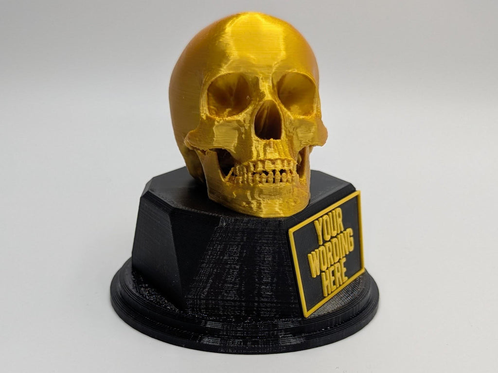 Personalised Skull Trophy, Human Skull Trophy, Gothic Lover Gift, Halloween Award, Custom Skull Lover Gift, Skull Shaped Trophy, Skull Award
