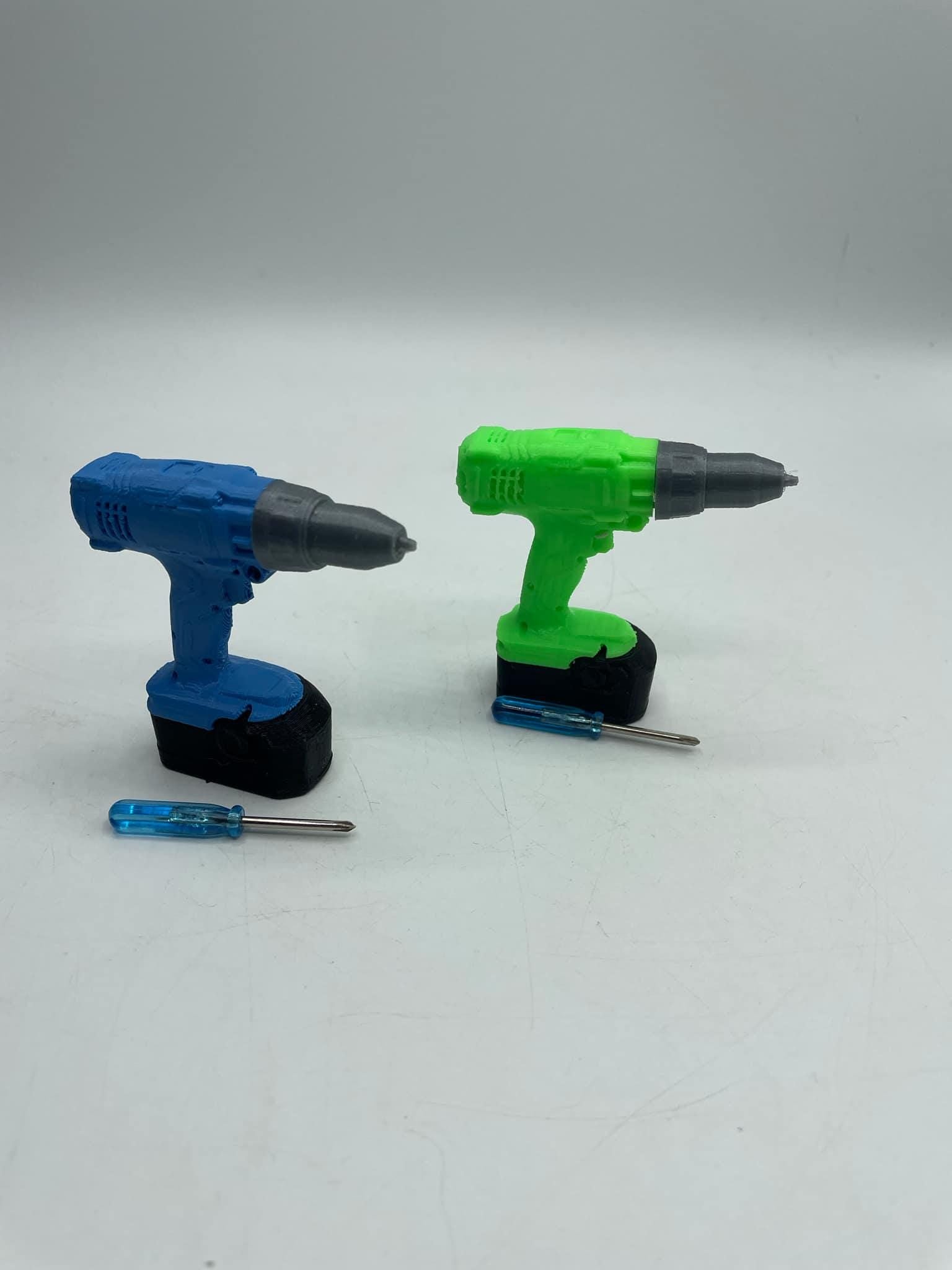 Mini Drill & Screwdriver /  Doll Sized Tools /Compatible with Elf Sized Toys Prop / Drill and Screwdriver Prop / Small Doll Sized Drill Set