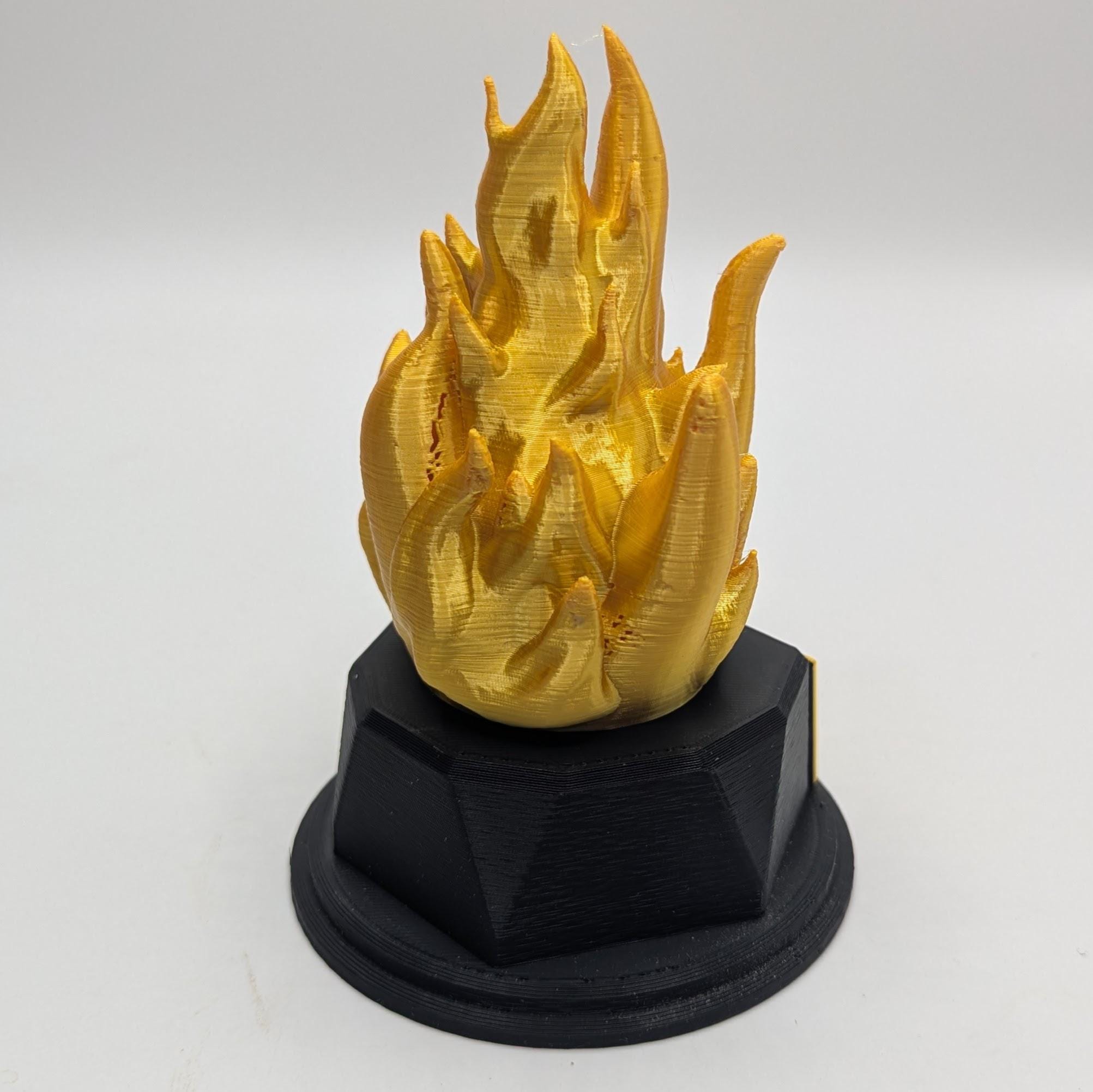 Personalised Fire Trophy, Fire Shape Gift, Fire Award Gift, Fire Fighter Trophy, Custom Trophy Gift, On Fire Trophy, On Fire Award Gift