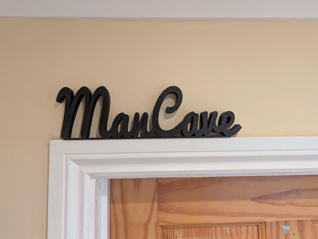 Man Cave Door Sign, Man Cave Room Sign, Custom Door Sign, Door Topper, Home Decor,  Dad Shed Sign, Door Frame Art, Man Shed Sign, Funny Sign