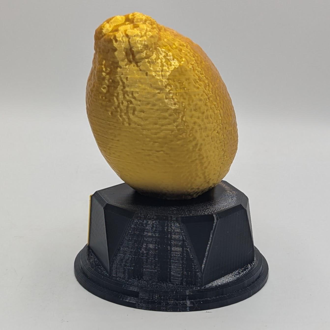 Personalised Lemon Trophy, What A Lemon Trophy, Golden Lemon Award, Custom Trophy, Lemon Gift , Funny Trophy, Lemon Lover, Office Trophy