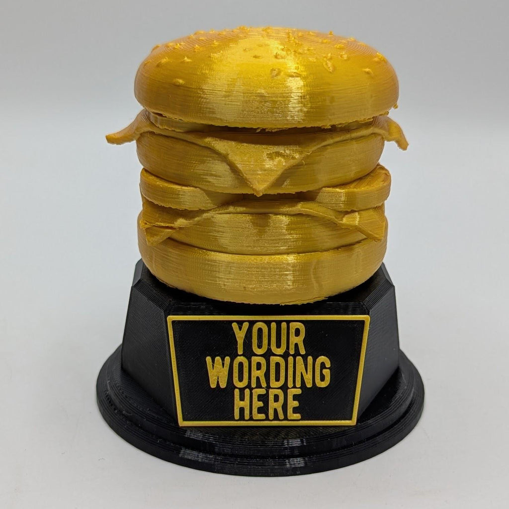 Personalised Burger Trophy, Burger Award Gift, Burger Joke Gift, Custom Trophy Award, Burger Shaped Gift, Biggest Burger Award, Burger Lover