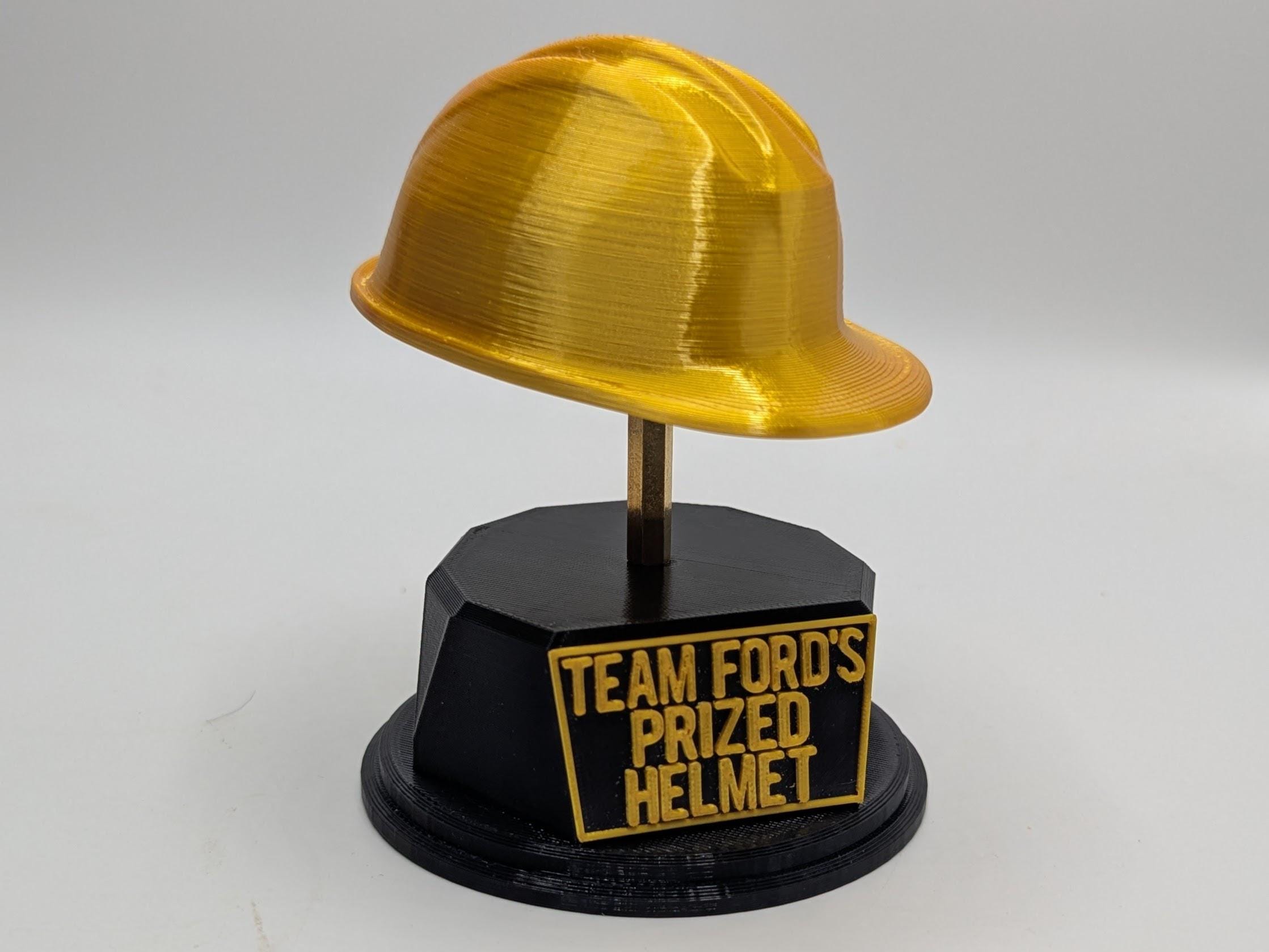 Personalised Safety Hat Trophy, Hard Hat Trophy, Gift for Builder, Custom Trophy Gift, Workman Trophy Award, Safety Hat Award, Site Award