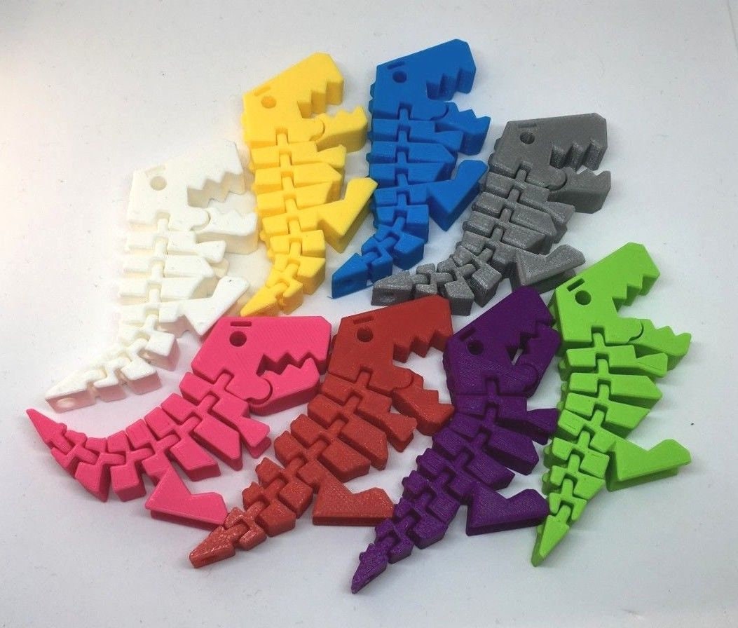 Roar-Some T-Rex Keyring, Flexible T-Rex, Tyrannosaurus Gift, Fidget Dinosaur, Articulated T-Rex, T-Rex Gift, Sensory Keyring, Under 5 Pound