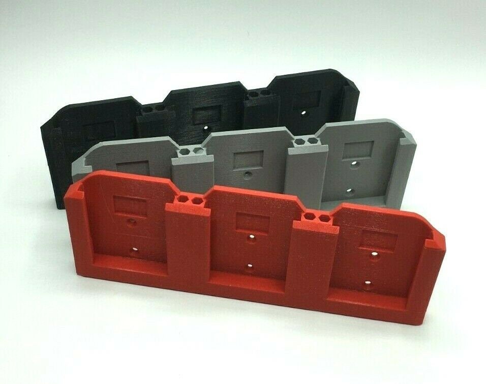 Triple Wall Shelf Mount for BOSCH 18V BATTERIES / Bosch 18v Battery Holder / Bosch 18v Battery Mount / Mount for Shed Van Workshop 4Ah 5Ah