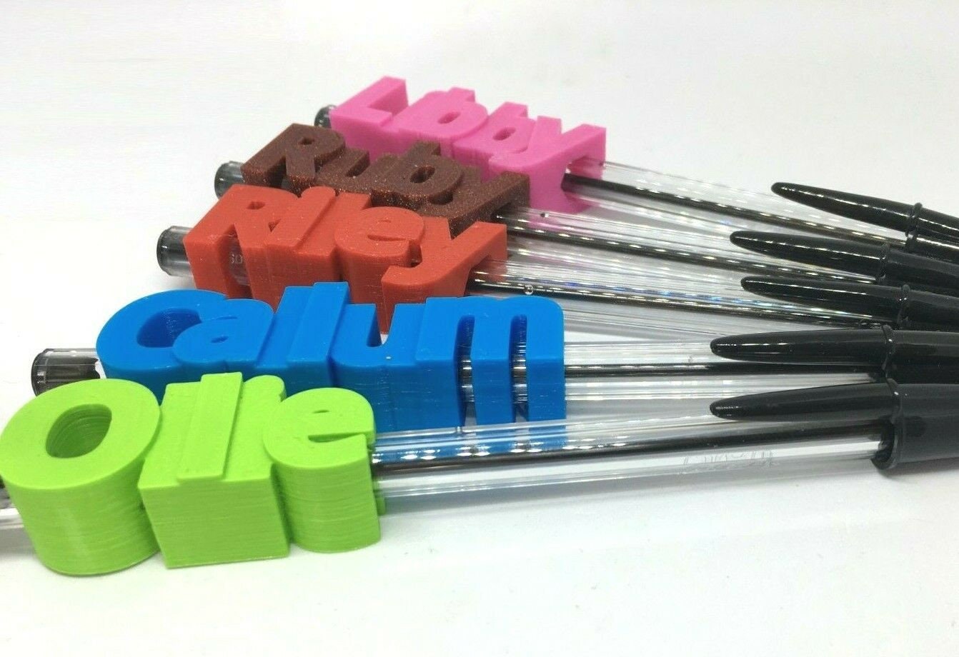 Personalised Pen Toppers for Office / School + FREE BIC BIRO Ballpoint / School Leavers Gift / Teacher Gift / School Gift / Secret Santa Pen