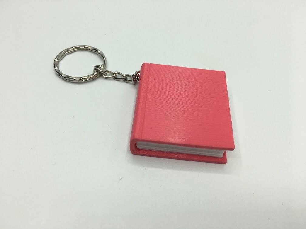 Book Keyring / Book Bag Charm / Book Reader Gift / Reader Gift / Library Keychain / Book Lover Gift / Bookworm Keyring Gift / Book Bag Tag