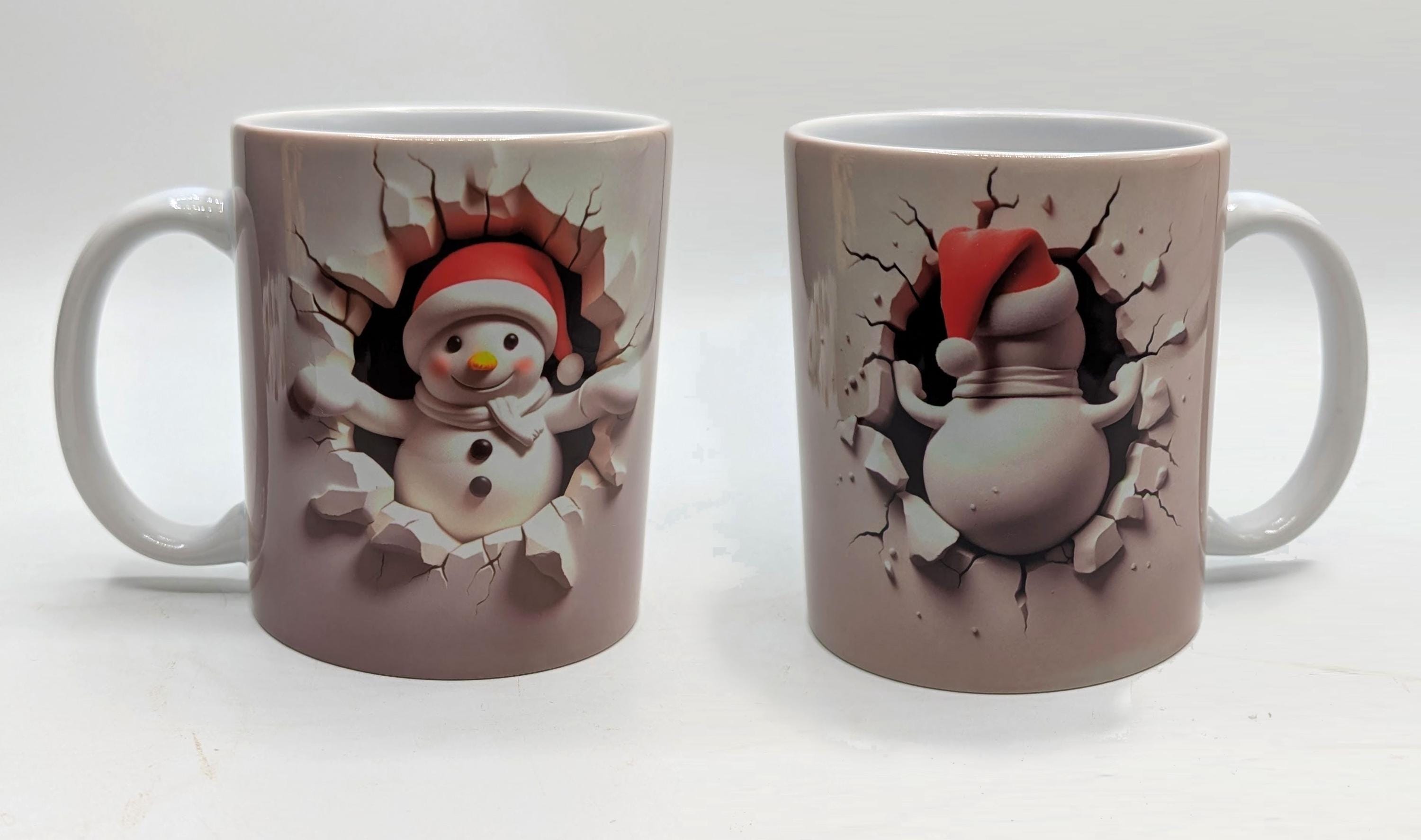 Christmas Snowman 3D Mug, Fun Snowman Mug, Christmas Hot Chocolate Mug, Snowman Christmas Gift, Gift For Her, Gift for Him, Stocking Filler