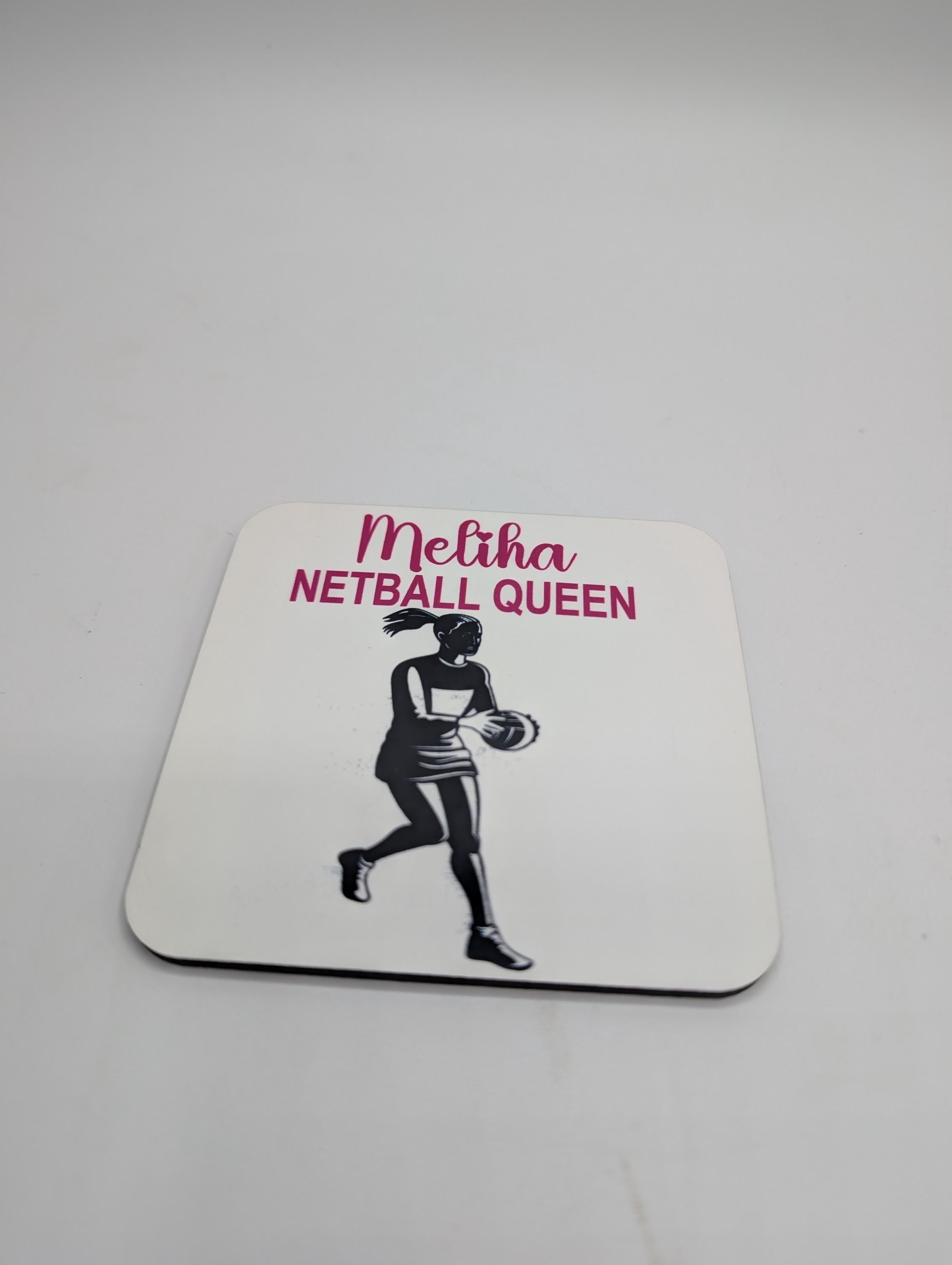 Personalised Netball Coaster, Netball Player Gift, Netball Coach Gift, Netball Team Gift, Drink Mat, Netball Stocking Filler, Netball Lover