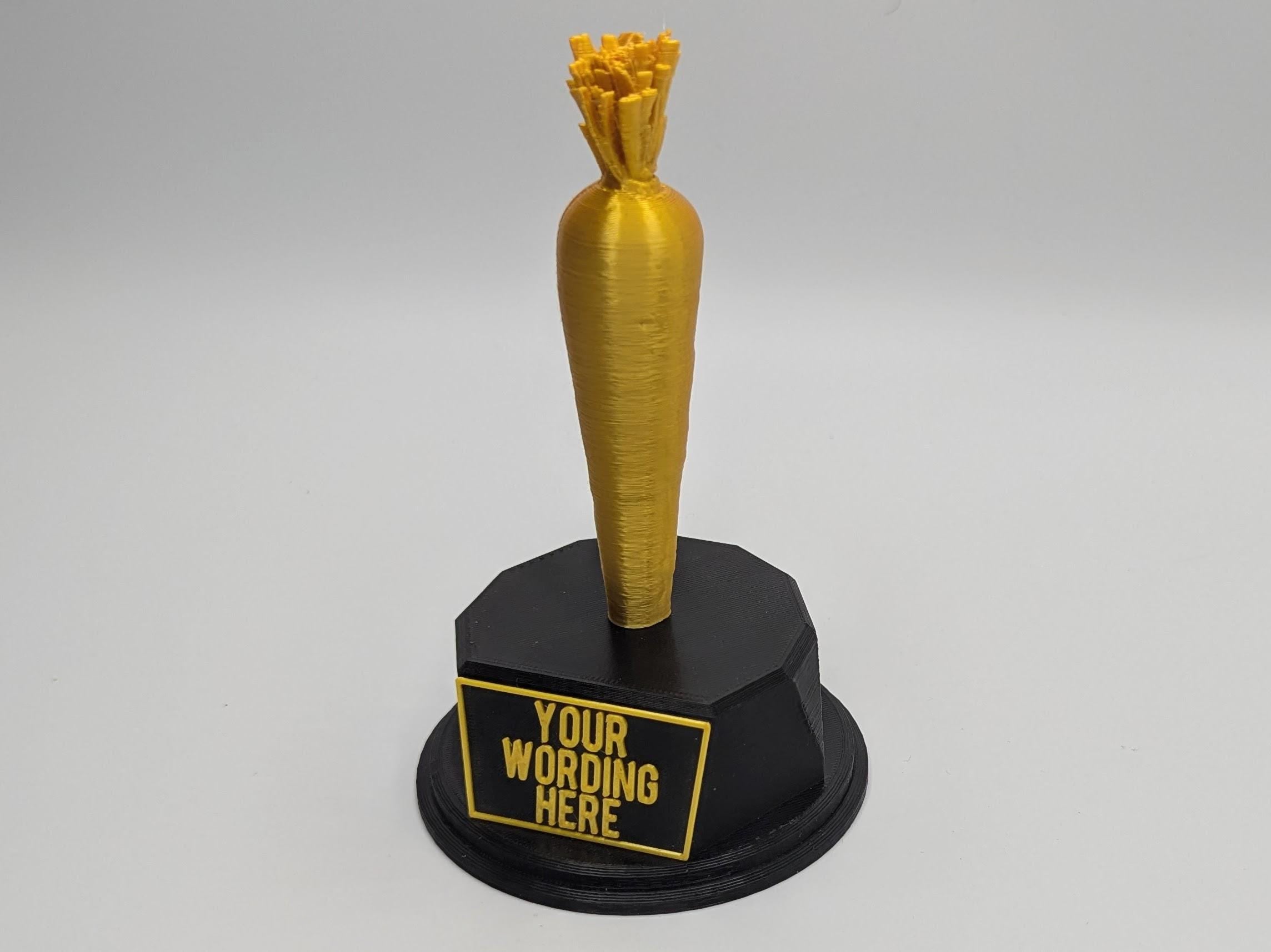 Personalised Carrot Trophy, Carrot Fun Trophy, Carrot A Lot About You, Carrot Gift, Carrot Top Award, Emotional Carrot, Carrot Award, Carrot