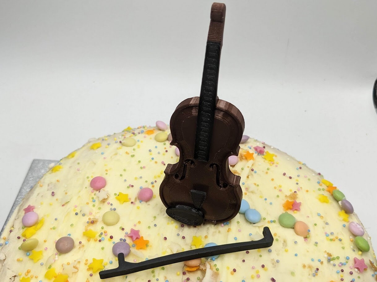 Violin Cake Topper /Violin Player Cake Topper / Musical Birthday / Violinist Cake Topper / Violin Cake / Musical Cake / Miniature Instrument