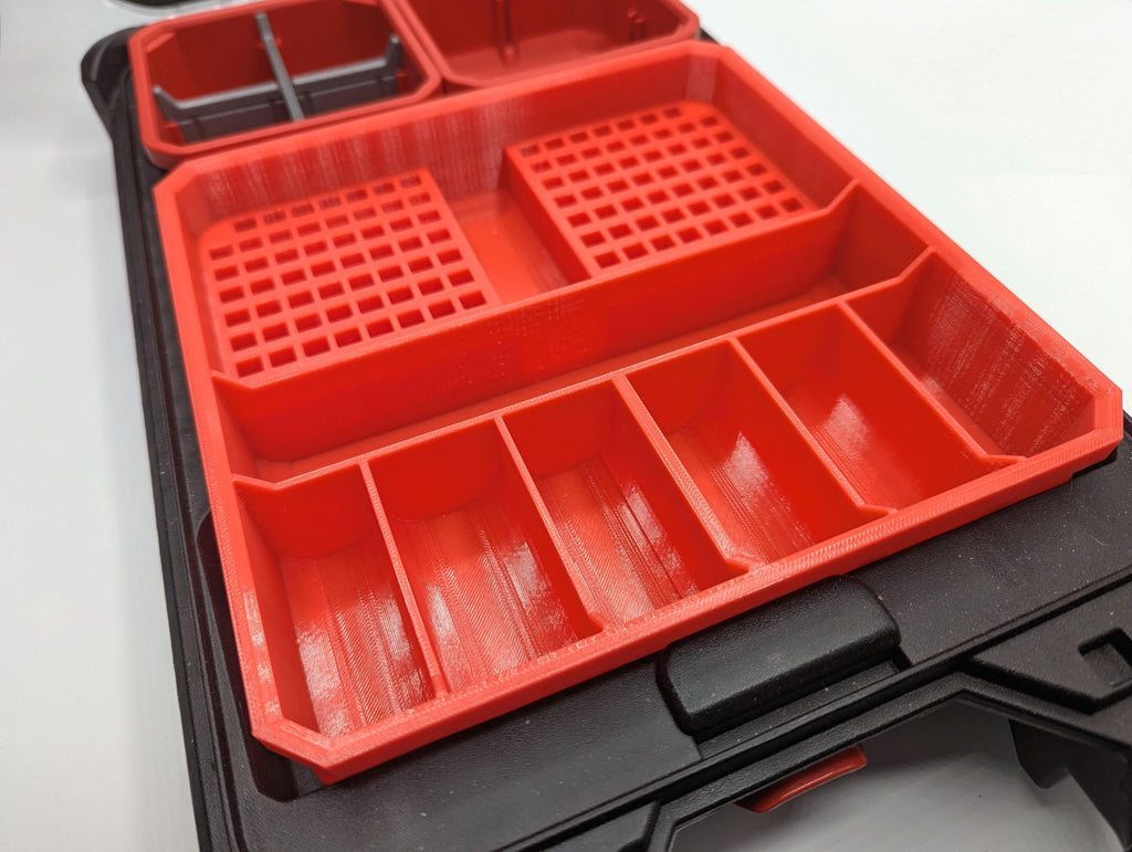 126 Hex Bit Holder and Extension Bit Organiser Insert for Milwaukee Packout Slim Low Profile Containers, Milwaukee Packout Storage Solution