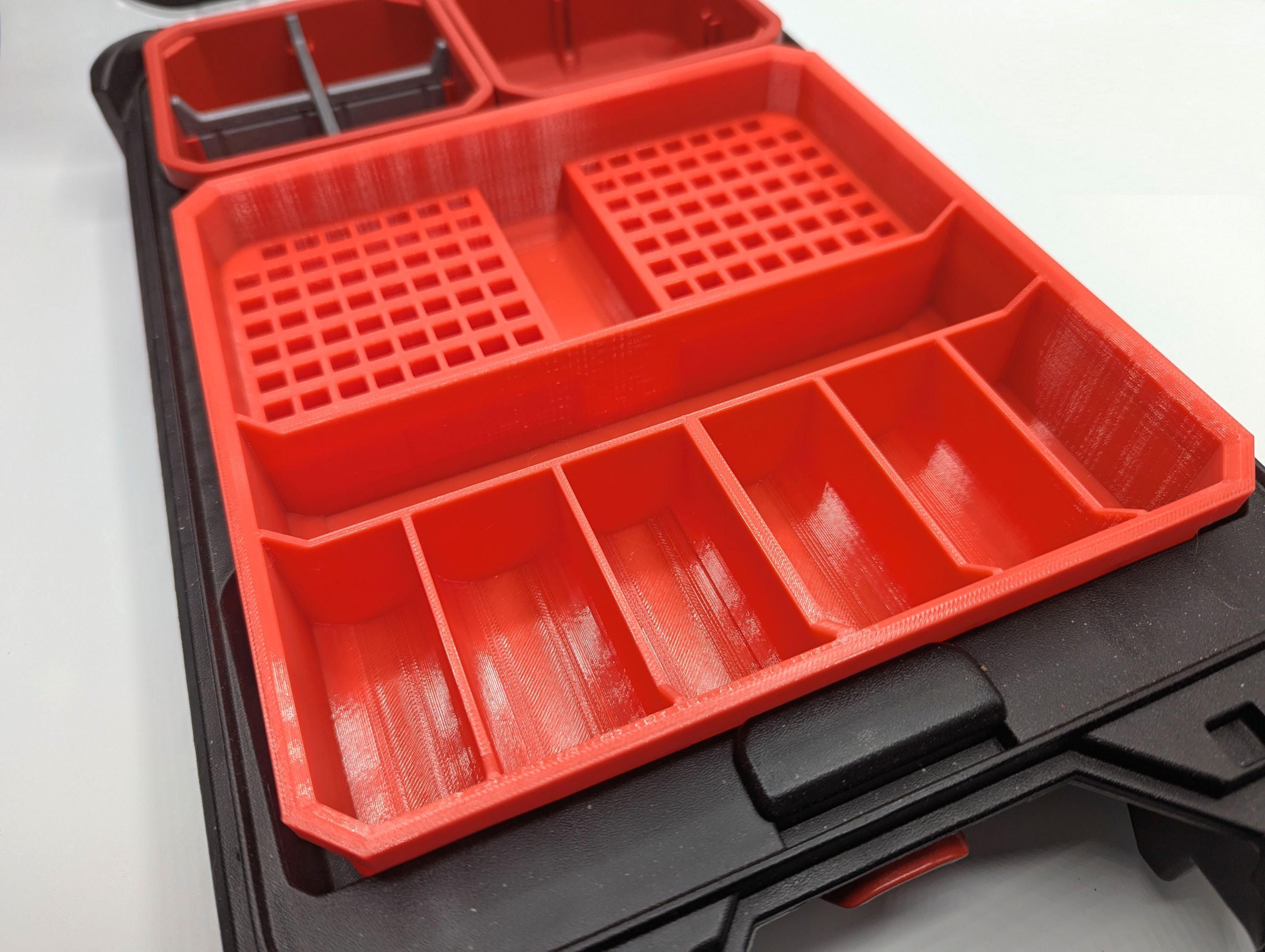 126 Hex Bit Holder and Extension Bit Organiser Insert for Milwaukee Packout Slim Low Profile Containers, Milwaukee Packout Storage Solution
