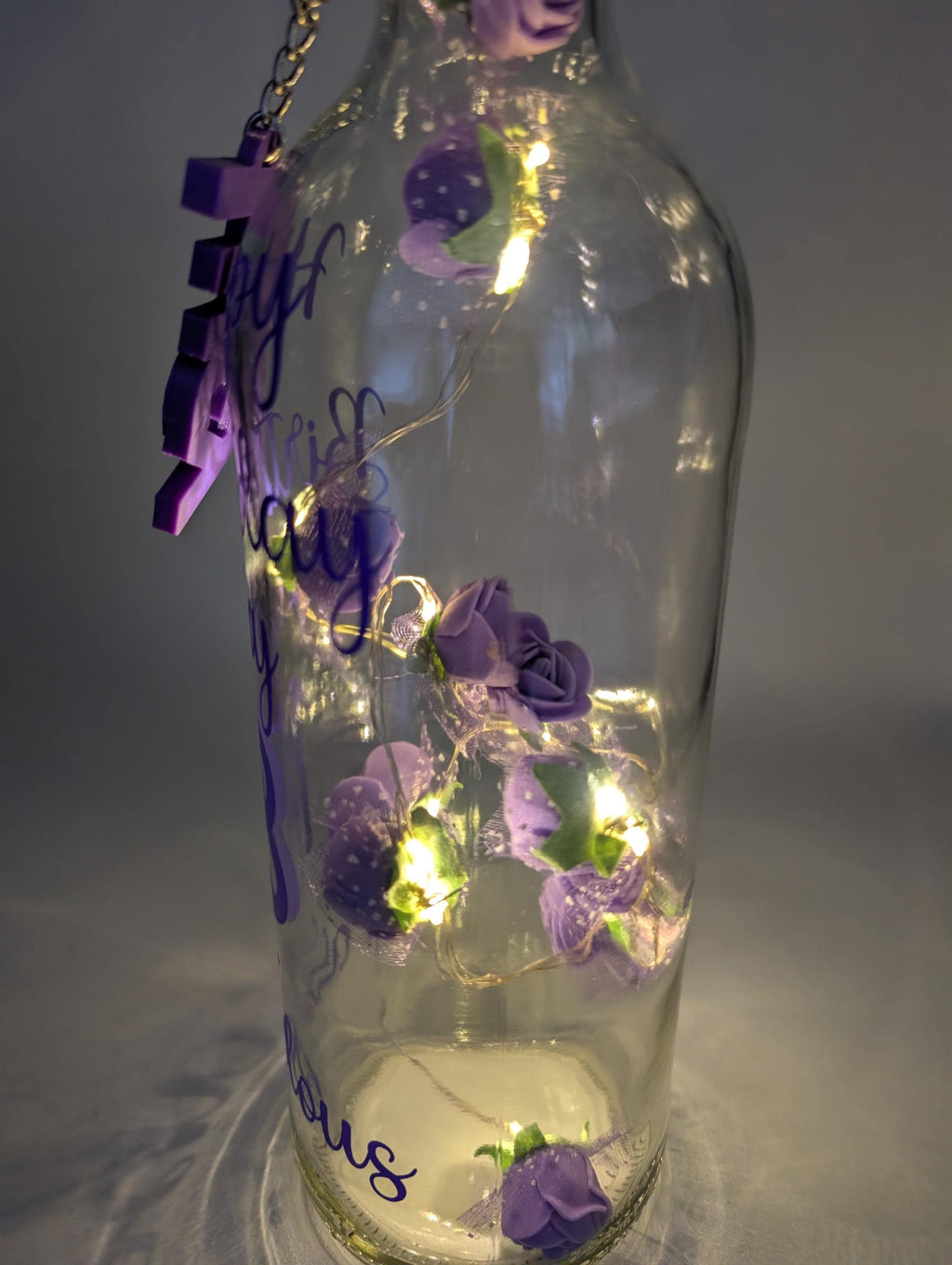 Personalised Light up Bottle, 18th Birthday For Her, Special 18th Gift, Milestone Birthday, 18 Birthday Present, Personalised Birthday Gift