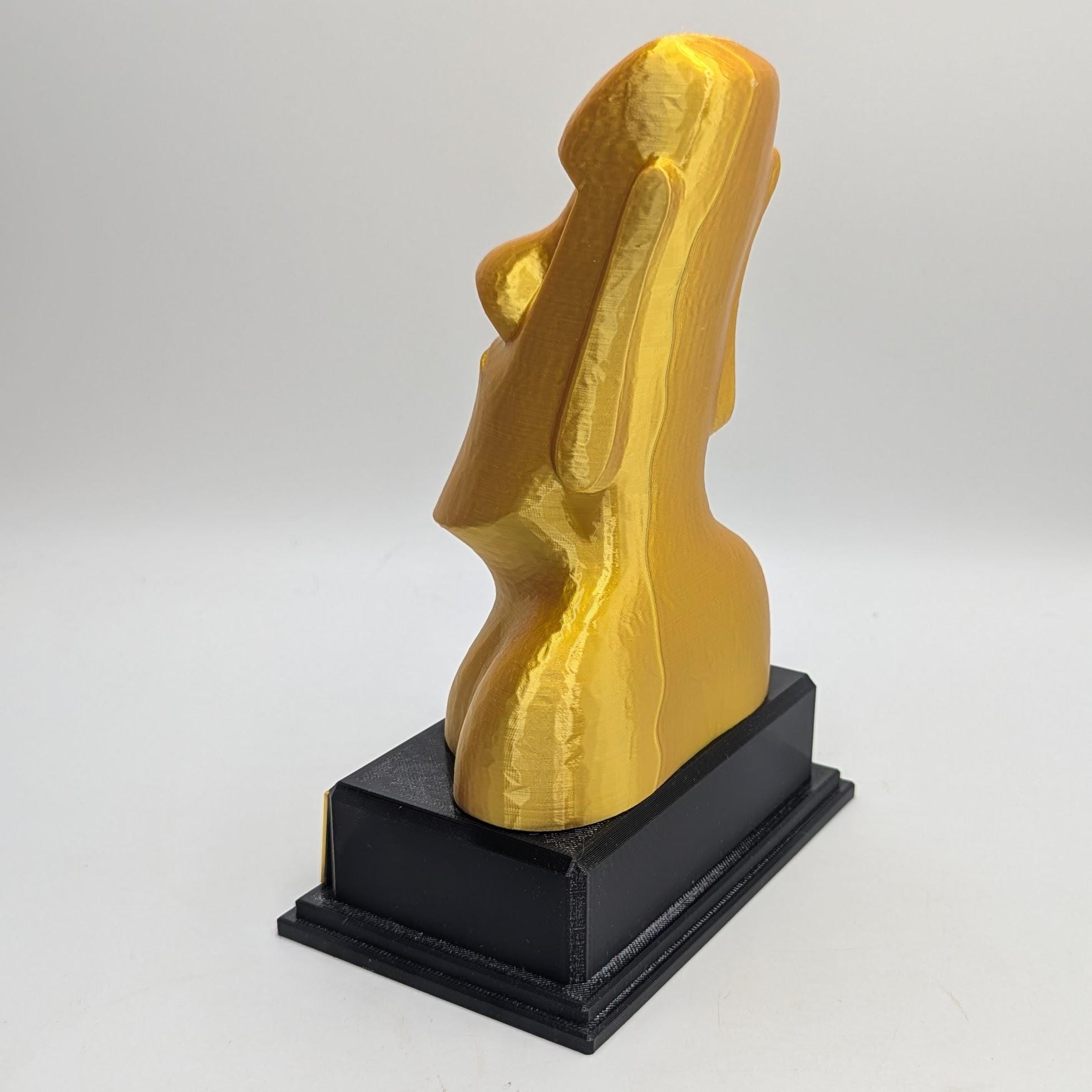 Personalised Moai Trophy, Moai Shape Gift, Easter Island Award Gift, Easter Island Lover Gift, Custom Trophy Award, Statue Shape Trophy