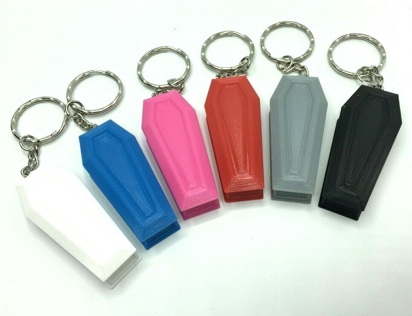 Coffin Keyring, Gothic Keyring, Halloween Keyring, Halloween Keychain, Under 5 pound, Coffin Shaped Keyring, Gift for Gothic Lover, Coffin