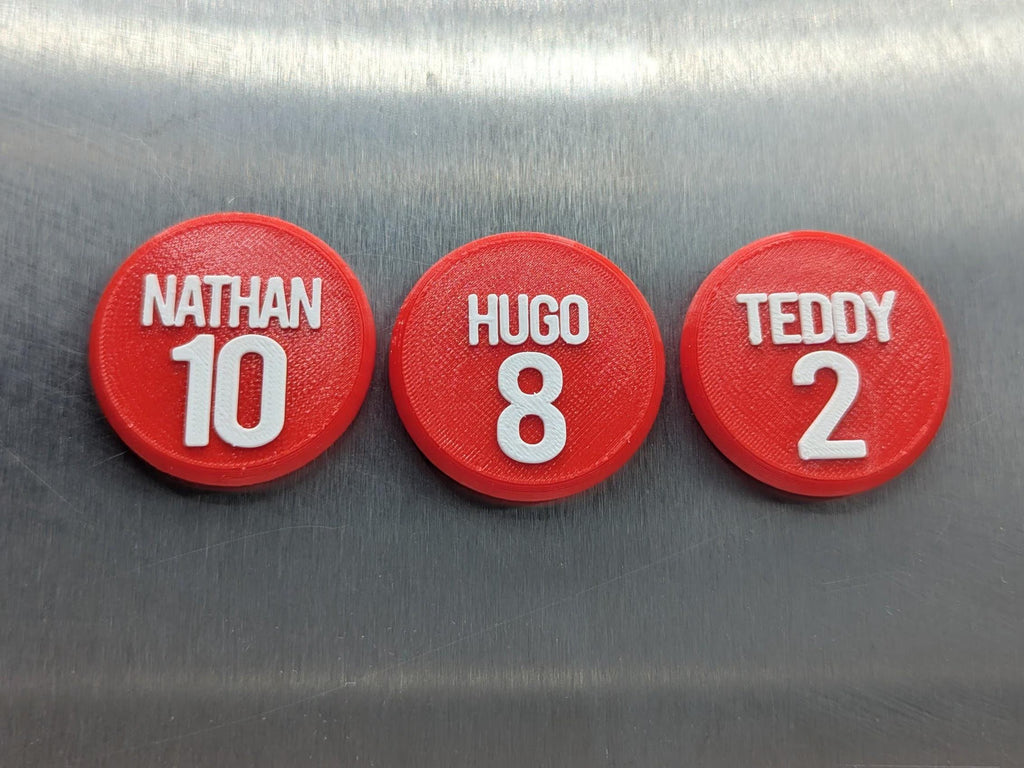 Personalised Round Football Magnet / Soccer Magnet / Football Party Bag Fillers / Football Team Magnets / Football Gift / Football Favour