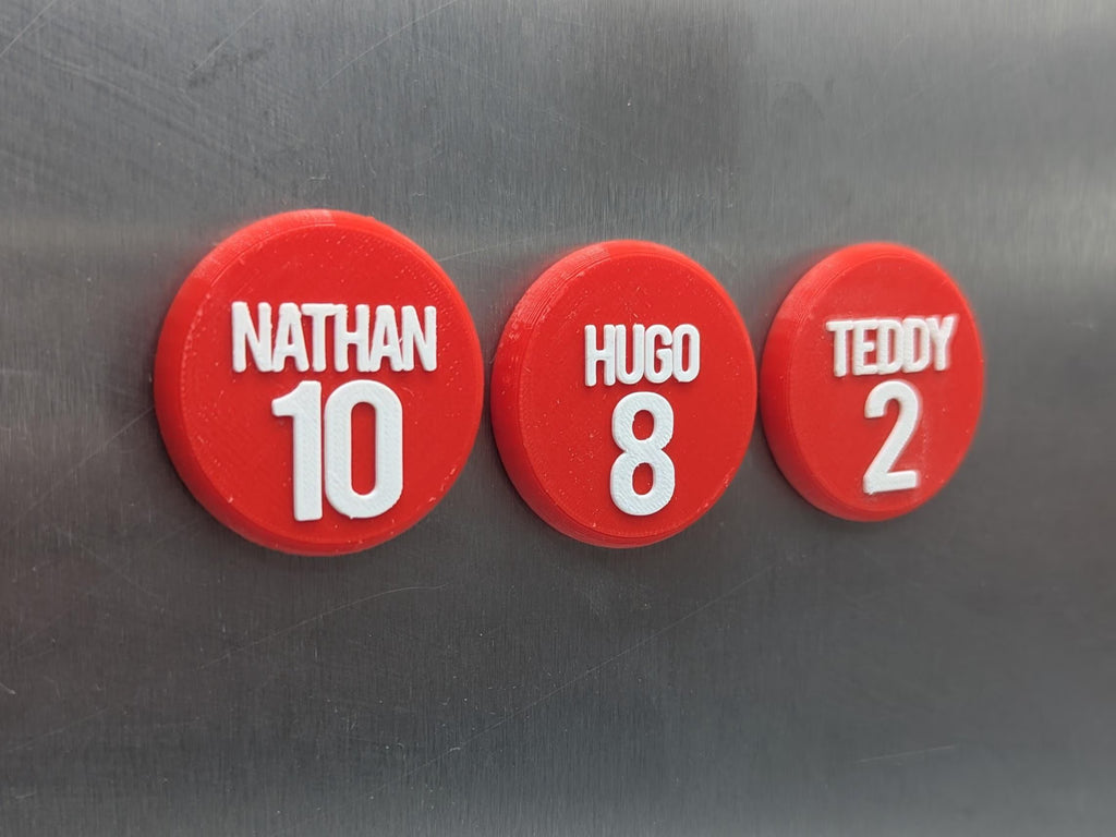 Personalised Round Football Magnet / Soccer Magnet / Football Party Bag Fillers / Football Team Magnets / Football Gift / Football Favour