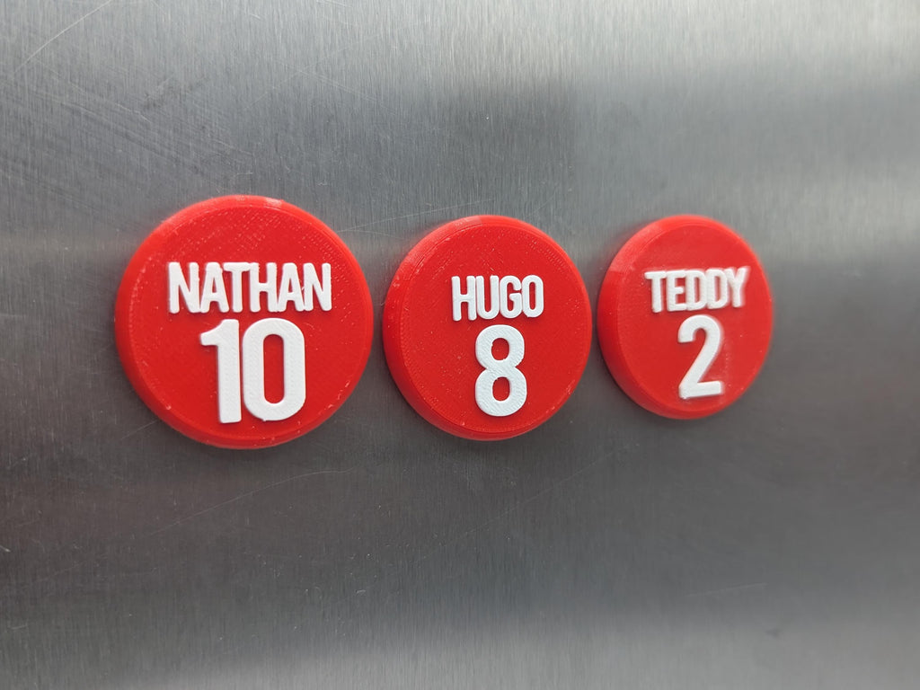 Personalised Round Football Magnet / Soccer Magnet / Football Party Bag Fillers / Football Team Magnets / Football Gift / Football Favour