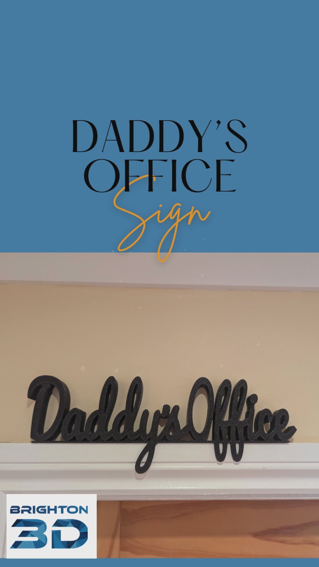 Daddy's Office Door Sign, Dad Door Sign, Door Topper, Custom Door Sign, Daddy Wall Sign, Above Door Sign, Quirky Sign, Gift for Daddy, Daddy