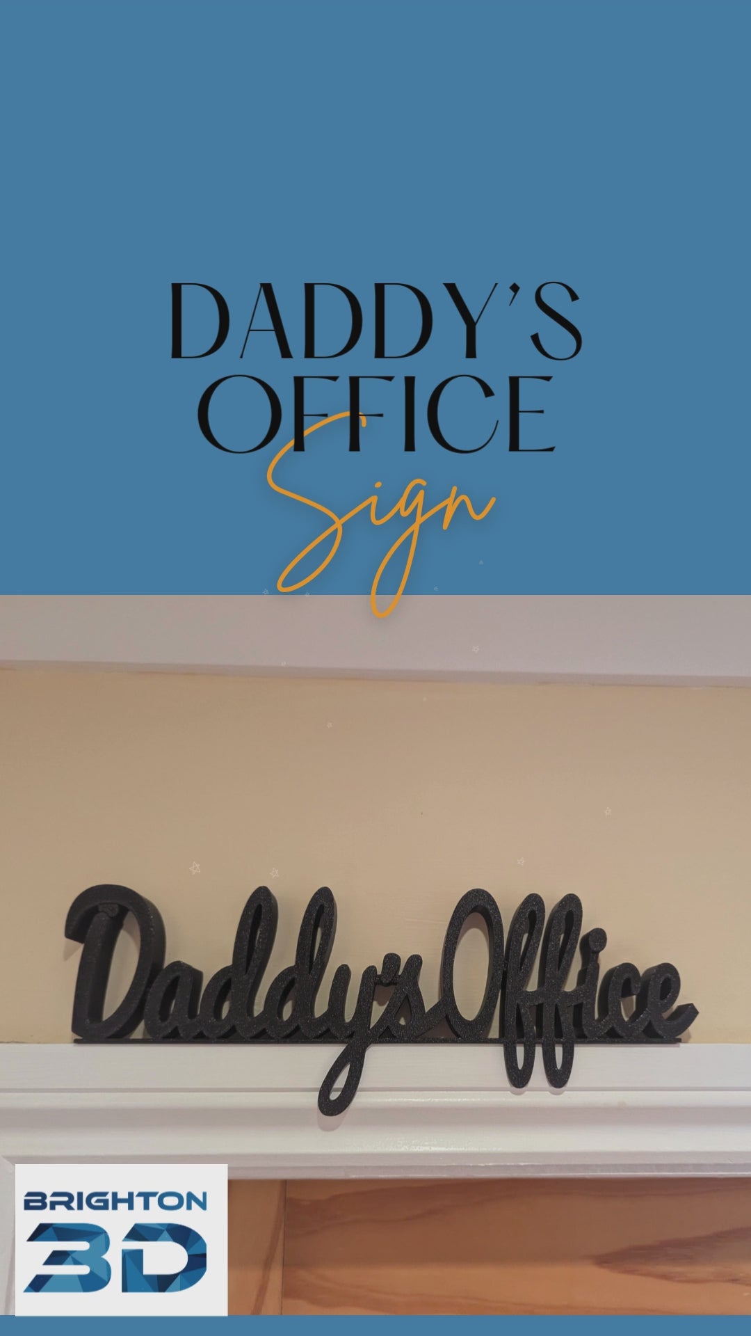 Daddy's Office Door Sign, Dad Door Sign, Door Topper, Custom Door Sign, Daddy Wall Sign, Above Door Sign, Quirky Sign, Gift for Daddy, Daddy