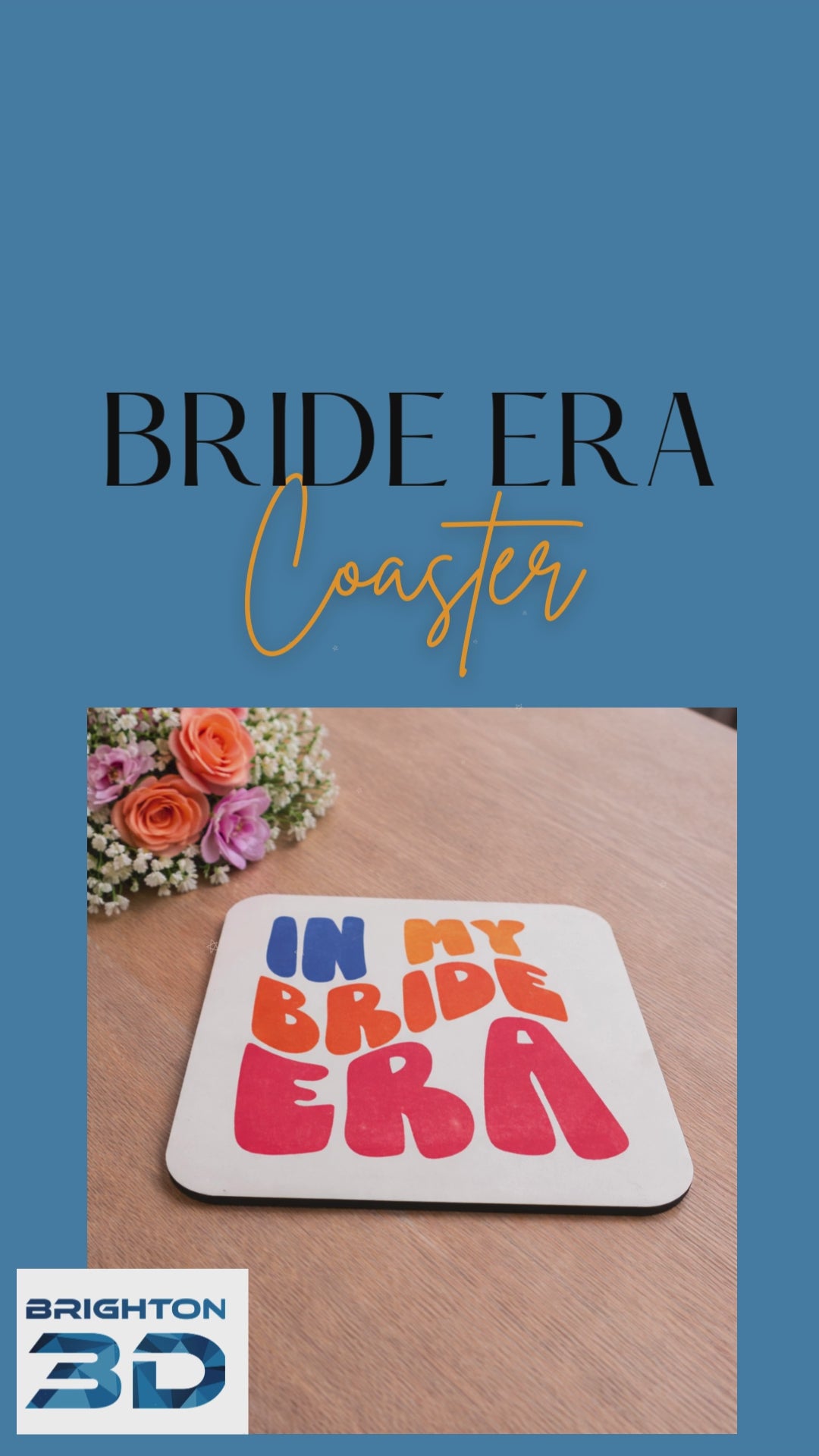 In My Bride Era Coaster, Gift For Bride To Be, Wedding Gift, Getting Married Coaster, Bride Small Gift, Bridal Keepsake Gift