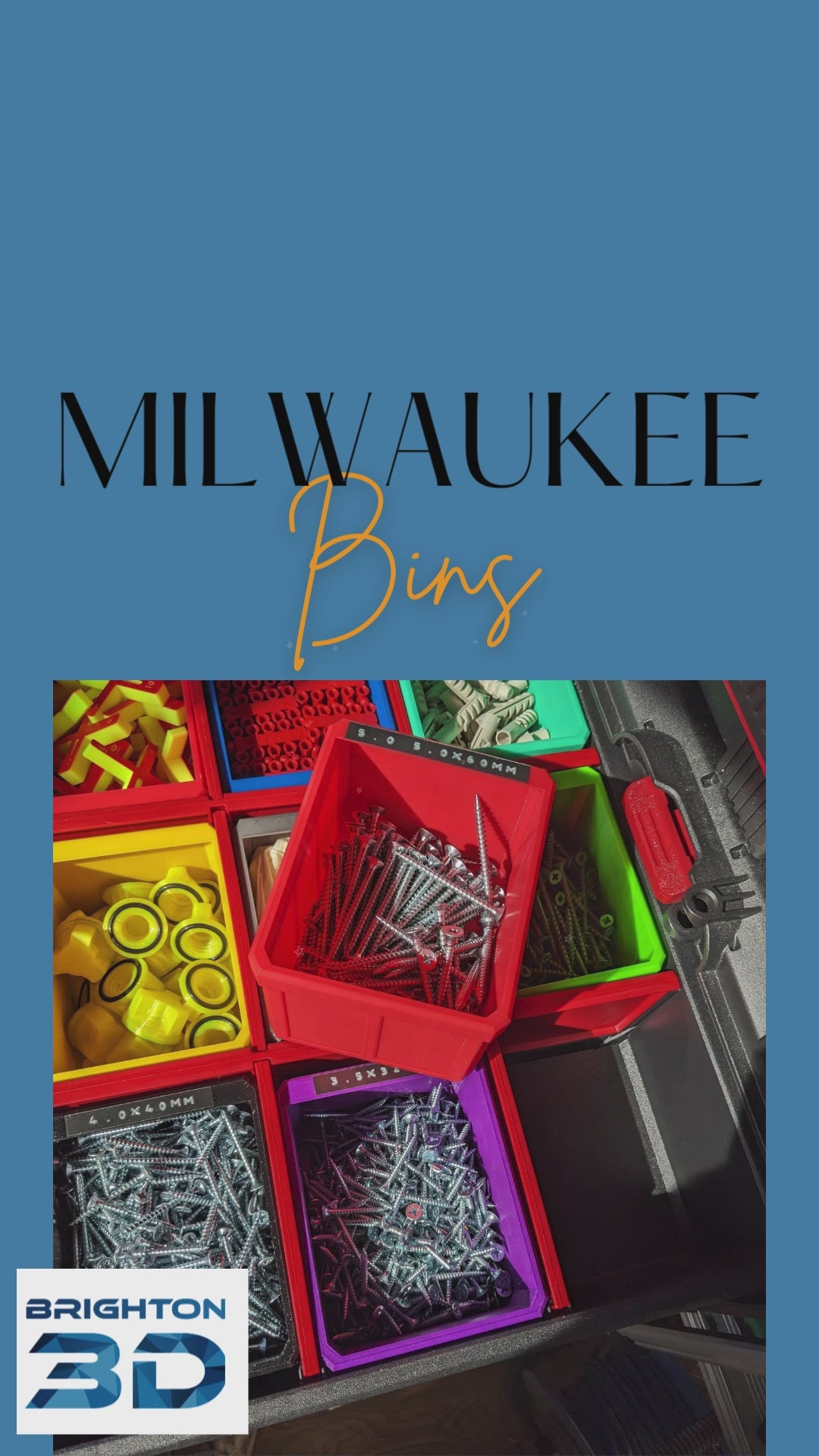 Milwaukee Packout Boxes, Set of 3 Parts Bins for Milwaukee Packout, 3 Drawer Tool Boxes (4932472130), Packout Tool Box Storage Boxes