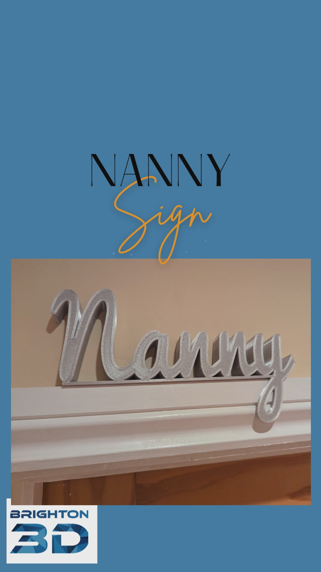 Nanny Door Sign, Nanny Above Door Sign, Door Topper, Custom Door Sign, Quirky Sign, Gift for Nanny, Nanny Room Sign, Birthday Gift for Nanny