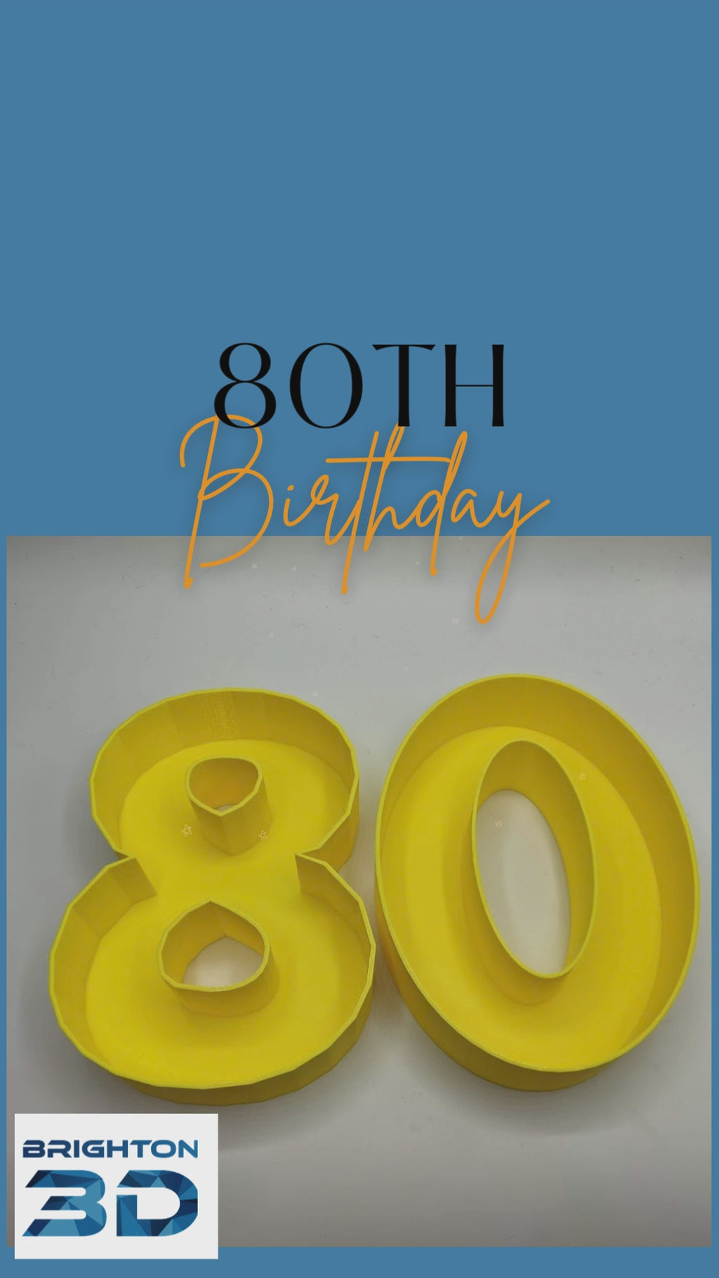 80th Birthday Cake Decoration, Large Numbers (8.5") for Sweet filling Birthday Cake Alternative, Birthday Party Display, 80th Birthday Decor