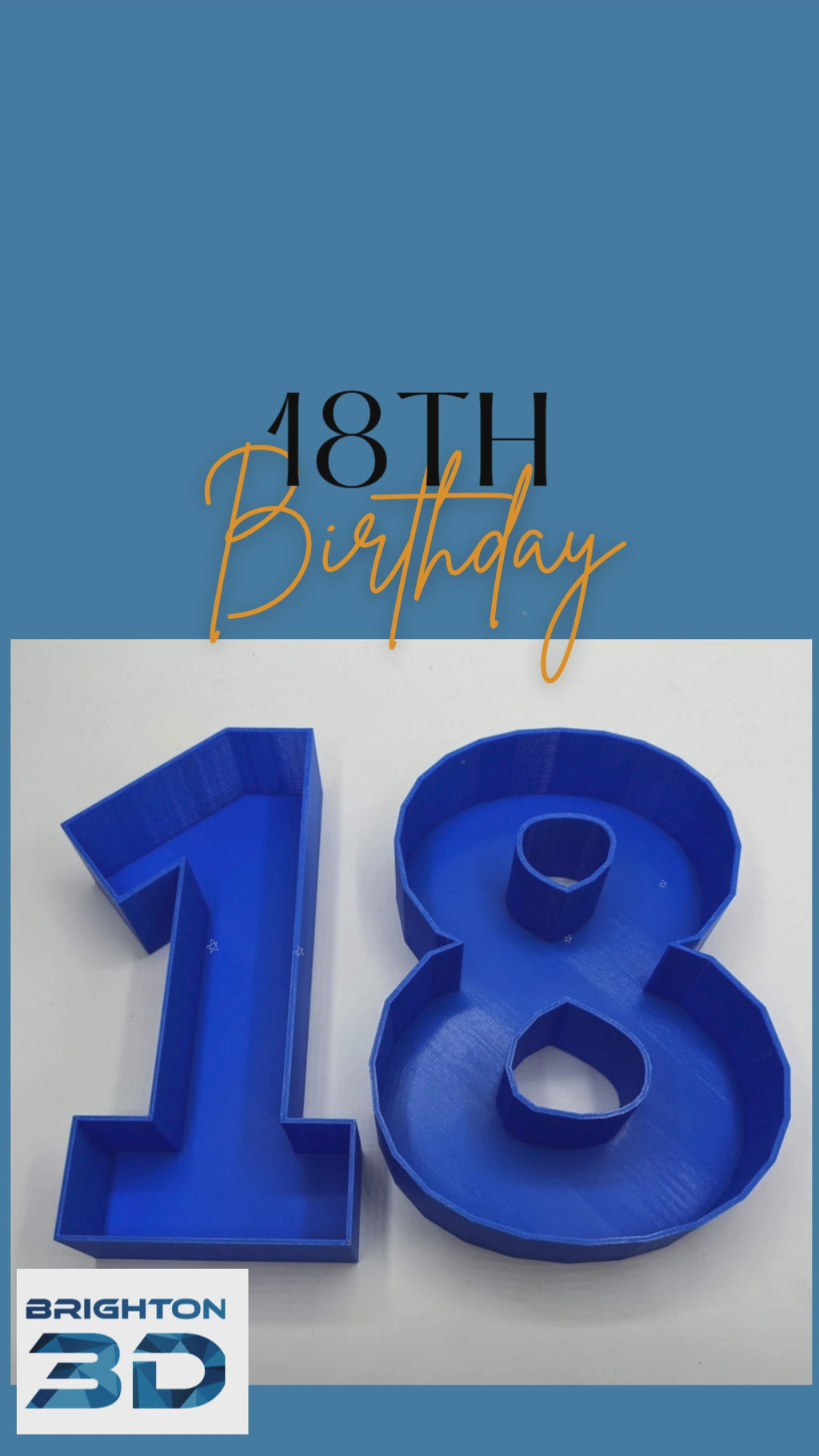 18th Birthday Cake Decoration, Large Numbers (8.5") for Sweet filling Birthday Cake Alternative, Birthday Party Display, 18th Birthday Decor