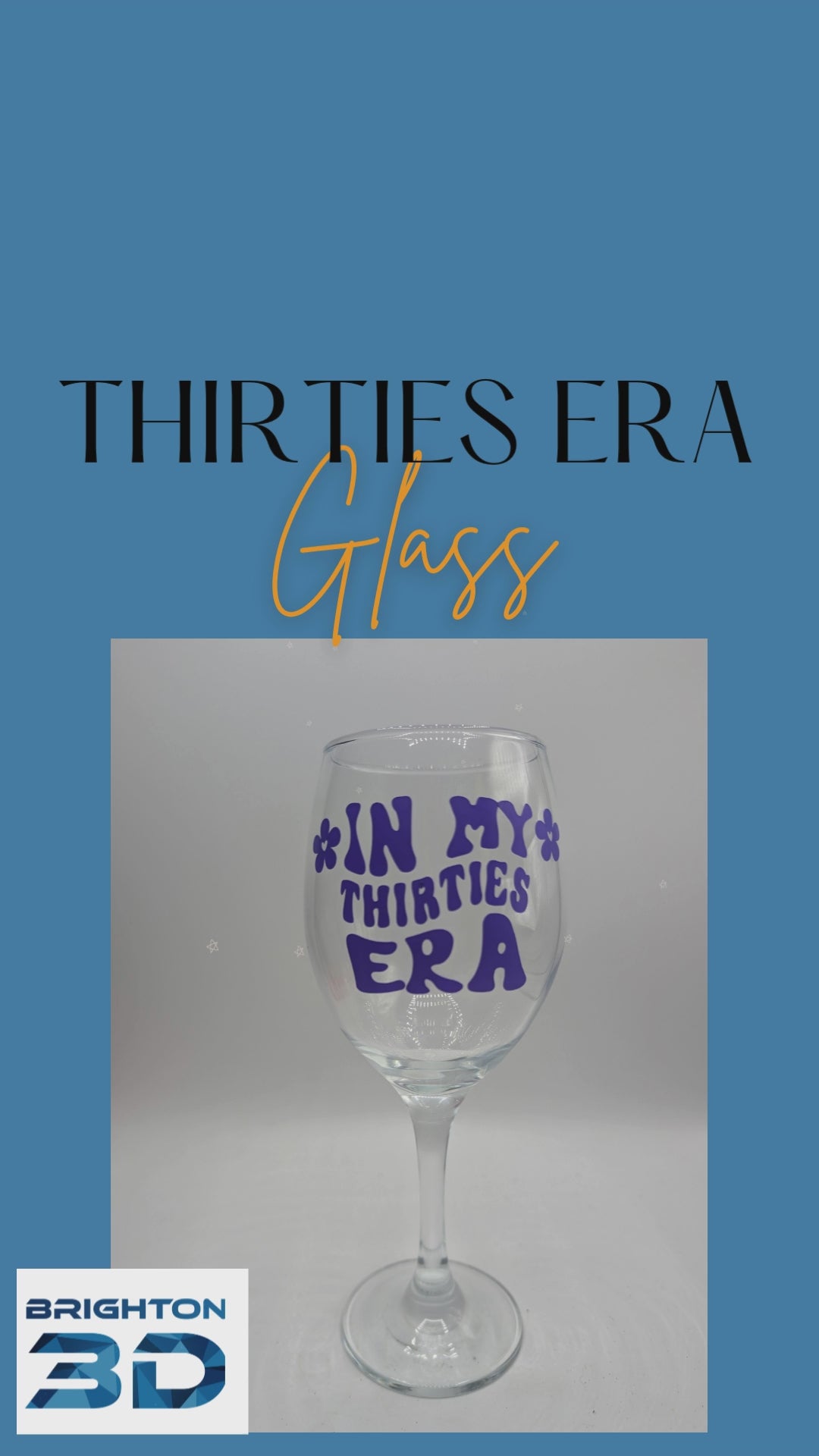 My Thirties Era Glass, Gift for Her, 30th Birthday Present, Present For Her, 30 Today Glass, Birthday Glass Present, 30th Birthday Milestone